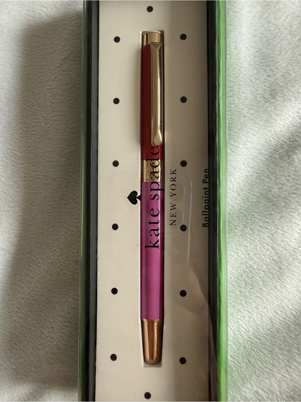 kate spade New York Red & Pink Colorblock Ballpoint Pen NWT